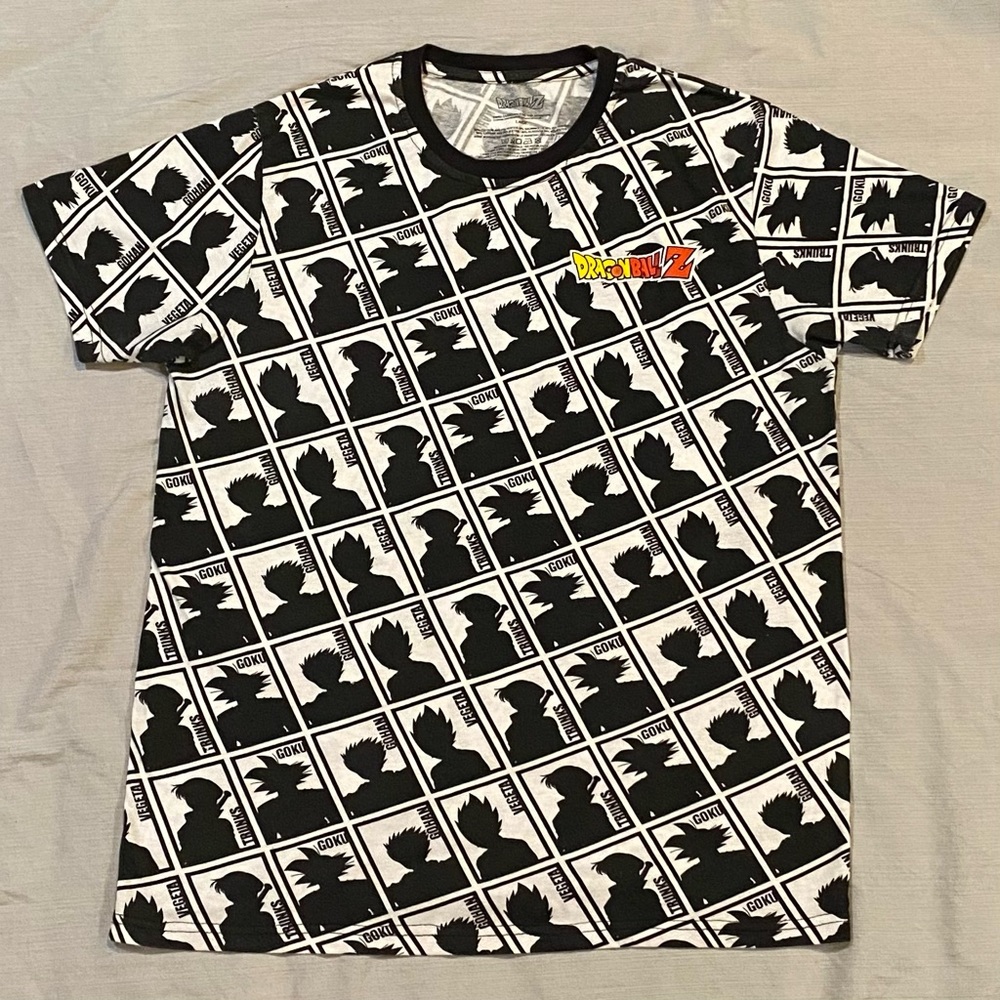 Dragonball Z Silouhette Print Tee Shirt Size Large